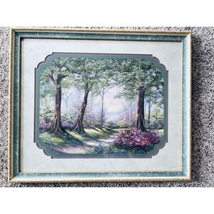 Framed Matted Art Print The Forest Path by F. Buckley Signed Home Decor 15x18